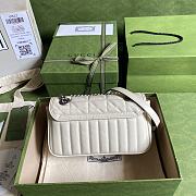 GUCCI GG MARMONT MINI BAG WHITE 446744 SIZE 23 CM - 5