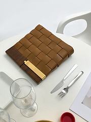 BOTTEGA VENETA SNAP BAG BROWN 618131 SIZE 28 CM - 6
