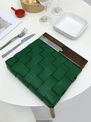 BOTTEGA VENETA SNAP BAG GREEN 618131 SIZE 28 CM - 1