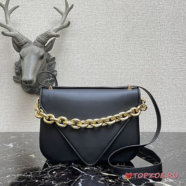 BOTTEGA VENETA LARGE MOUNT BLACK 667398 SIZE 27 x 20 x 7 CM - 1