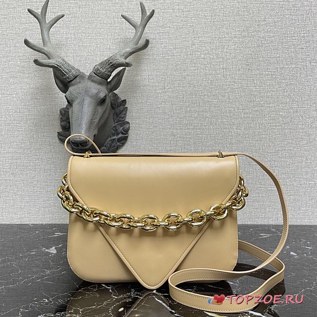 BOTTEGA VENETA LARGE MOUNT BEIGE 667398 SIZE 27 x 20 x 7 CM - 1