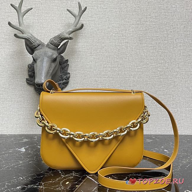 BOTTEGA VENETA LARGE MOUNT HONEY 667398 SIZE 27 x 20 x 7 CM - 1