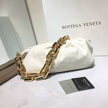 BOTTEGA VENETA CHAIN POUCH WHITE 620230 SIZE 31 CM 