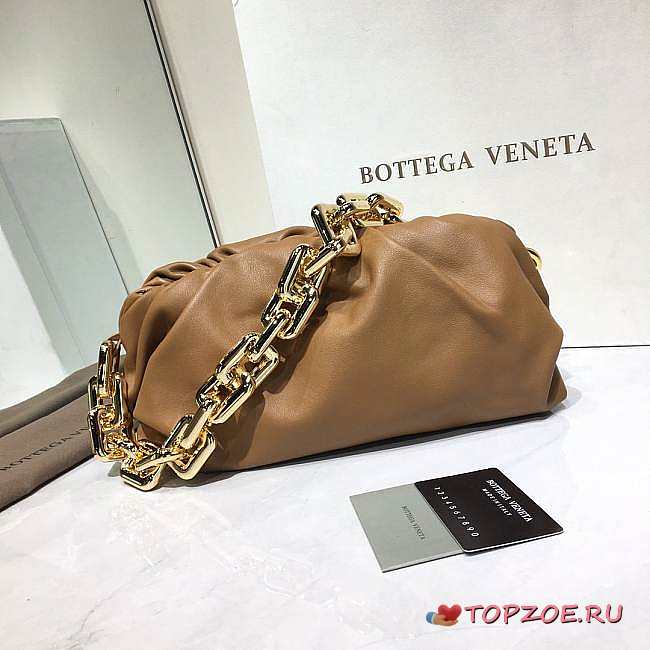 BOTTEGA VENETA CHAIN POUCH BROWN 620230 SIZE 31 CM - 1