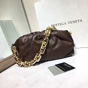 BOTTEGA VENETA CHAIN POUCH DARK BROWN 620230 SIZE 31 CM - 1