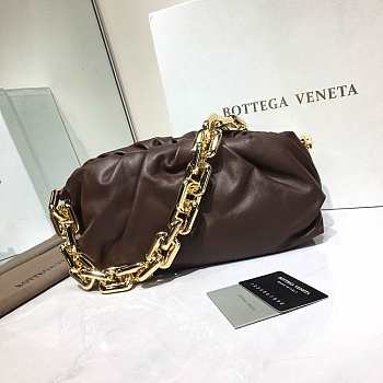 BOTTEGA VENETA CHAIN POUCH DARK BROWN 620230 SIZE 31 CM
