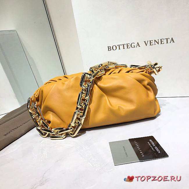 BOTTEGA VENETA CHAIN POUCH YELLOW 620230 SIZE 31 CM - 1