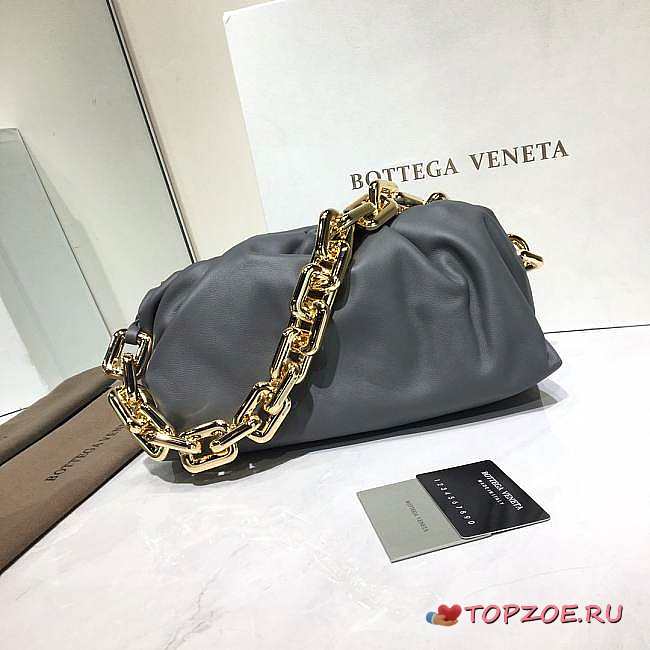 BOTTEGA VENETA CHAIN POUCH GRAY 620230 SIZE 31 CM - 1