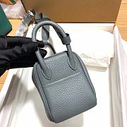 HERMES MINI LINDY CALFSKIN GRAY H082607 19CM - 6