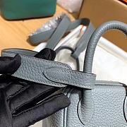 HERMES MINI LINDY CALFSKIN GRAY H082607 19CM - 4