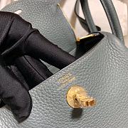 HERMES MINI LINDY CALFSKIN GRAY H082607 19CM - 2