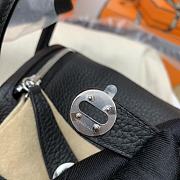 HERMES MINI LINDY CALFSKIN BLACK H082607 19CM - 4