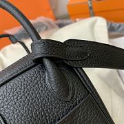 HERMES MINI LINDY CALFSKIN BLACK H082607 19CM - 2