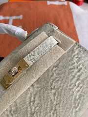 HERMES MINI KELLY EPSOM GOLD HARDWARE WHITE 19 CM - 6