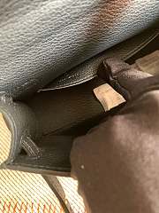 HERMES MINI KELLY EPSOM GOLD HARDWARE BLACK 19 CM - 3