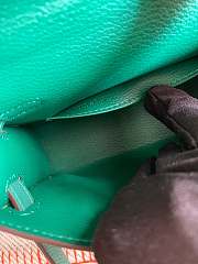 HERMES MINI KELLY EPSOM GOLD HARDWARE TEAL 19 CM - 5