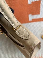 HERMES MINI KELLY EPSOM GOLD HARDWARE LIGHT OAT 19 CM - 6