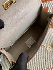 HERMES MINI KELLY EPSOM GOLD HARDWARE LIGHT OAT 19 CM - 2