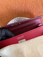 HERMES MINI KELLY EPSOM GOLD HARDWARE BURGUNDY 19 CM - 3