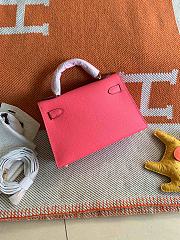 HERMES MINI KELLY EPSOM GOLD HARDWARE NEON PINK 19 CM - 6