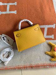 HERMES MINI KELLY EPSOM GOLD HARDWARE YELLOW 19 CM - 2