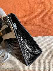 HERMES MINI KELLY CROCODILE GOLD HARDWARE BLACK 19 CM - 6