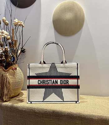 DIOR SMALL DIORALPS BOOK TOTE WHITE THREE-TONE M1296 36 CM