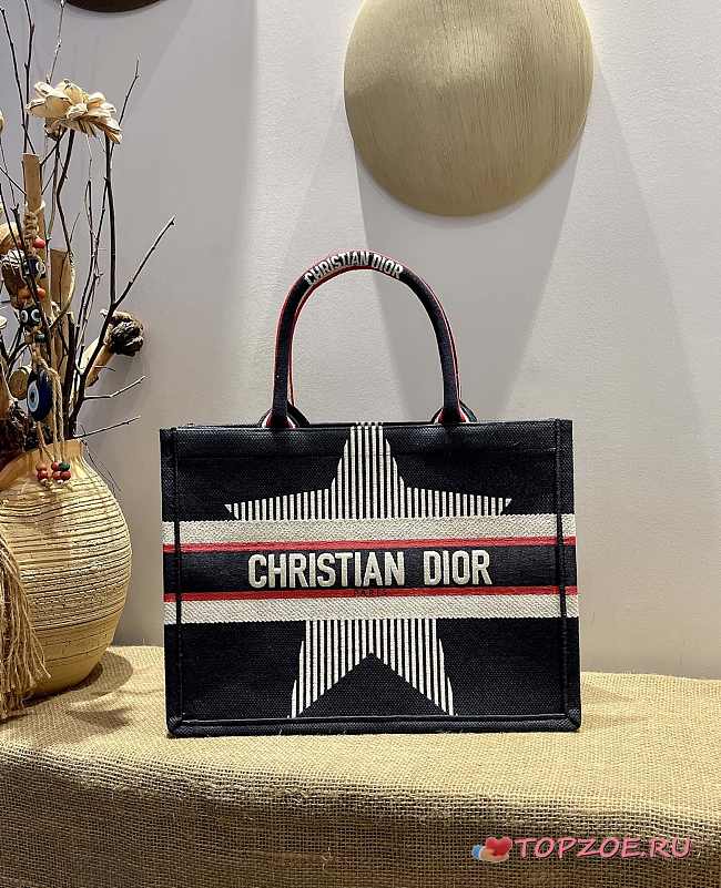 DIOR SMALL DIORALPS BOOK TOTE BLACK THREE-TONE M1296 36 CM - 1