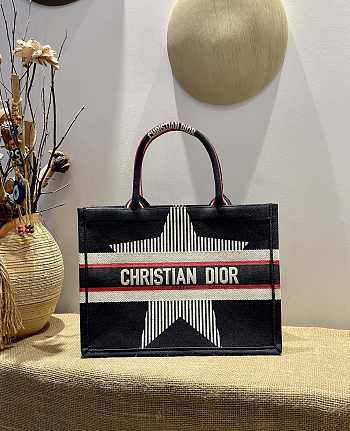DIOR SMALL DIORALPS BOOK TOTE BLACK THREE-TONE M1296 36 CM