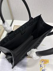DIOR SMALL BOOK TOTE BLACK LEATHER M1296 36 × 28 CM - 6