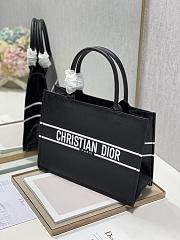 DIOR SMALL BOOK TOTE BLACK LEATHER M1296 36 × 28 CM - 5
