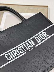 DIOR SMALL BOOK TOTE BLACK LEATHER M1296 36 × 28 CM - 3