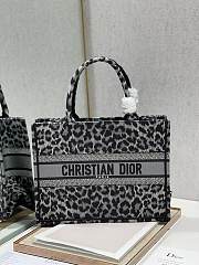 DIOR SMALL BOOK TOTE BLACK MIZZA EMBROIDERY M1296 SIZE 36 x 28 CM - 1