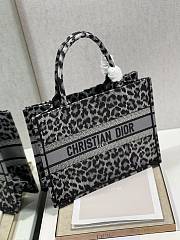 DIOR SMALL BOOK TOTE BLACK MIZZA EMBROIDERY M1296 SIZE 36 x 28 CM - 6