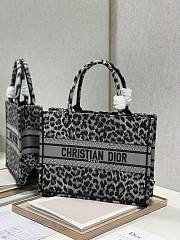 DIOR SMALL BOOK TOTE BLACK MIZZA EMBROIDERY M1296 SIZE 36 x 28 CM - 3