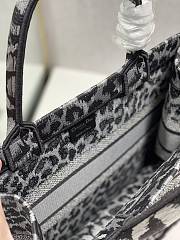 DIOR SMALL BOOK TOTE BLACK MIZZA EMBROIDERY M1296 SIZE 36 x 28 CM - 2