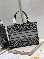 DIOR SMALL BOOK TOTE BLACK MIZZA EMBROIDERY M1296 SIZE 36 x 28 CM - 4