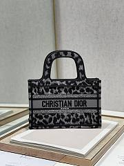 DIOR MINI BOOK TOTE BLACK MIZZA EMBROIDERY S5475 SIZE 23 CM - 1