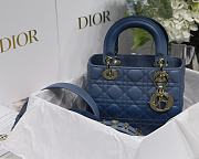 Lady Dior My ABC Indigo Blue Gradient Cannage Lambskin M0538 Size 20cm - 3