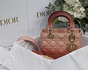 Lady Dior My ABC Light Pink Gradient Cannage Lambskin M0538 Size 20cm - 3