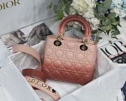 Lady Dior My ABC Light Pink Gradient Cannage Lambskin M0538 Size 20cm - 6