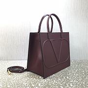 Valentino Medium Garavani Vlogo Walk Tote Bag Burgundy Size 31 cm - 5