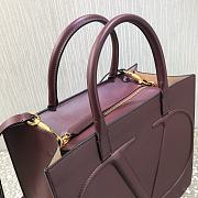 Valentino Medium Garavani Vlogo Walk Tote Bag Burgundy Size 31 cm - 4