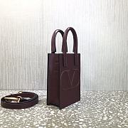 Valentino Mini Garavani Vlogo Walk Tote Bag Burgundy Size 11 cm - 5