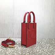 Valentino Mini Garavani Vlogo Walk Tote Bag Red Size 11 cm - 2