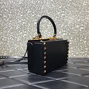 Valentino Rockstud Alcove Box Bag Black WAX0NO Size 19 cm - 5