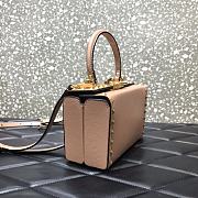 Valentino Rockstud Alcove Box Bag Rose Cannelle WAX0NO Size 19 cm - 2