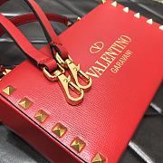 Valentino Rockstud Alcove Box Bag Red WAX0NO Size 19 cm - 5