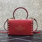 Valentino Rockstud Alcove Box Bag Red WAX0NO Size 19 cm - 2