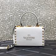 Valentino Rockstud Alcove Box Bag White WAX0NO Size 19 cm - 3